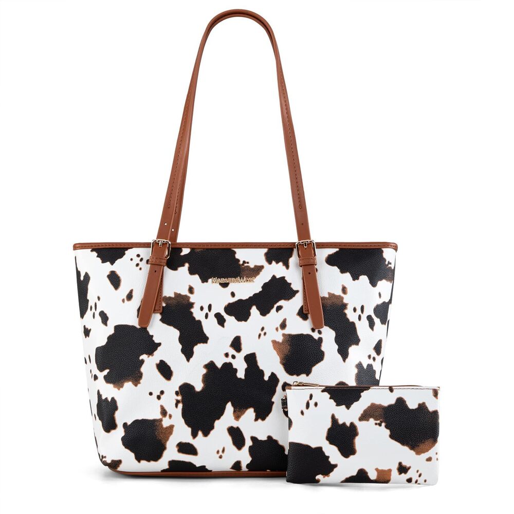 4406 Cow Print Tote Bags Large Leather Purses and Handbags Top Handle